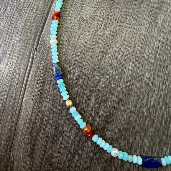 Handmade short layering gemstone necklace. - Picture 9 of 10